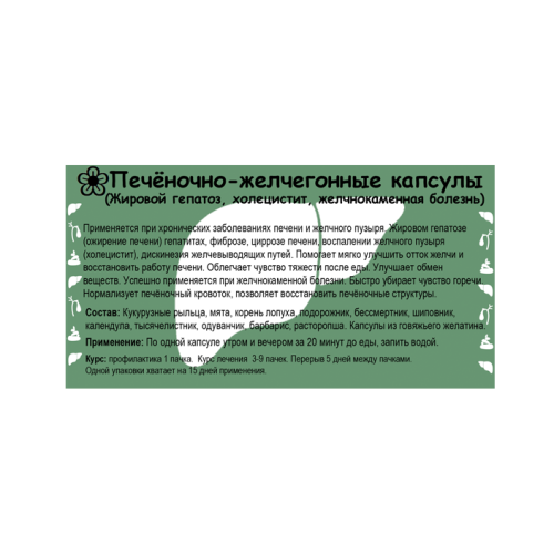 Печёночно-желчегонные капсулы
